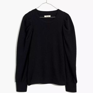 Madewell pleated statement-sleeve top